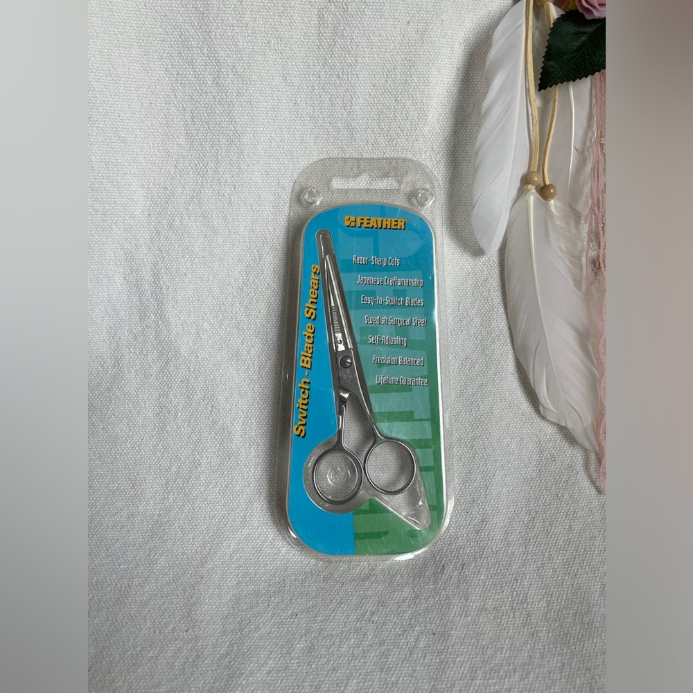 Feather Switch-Blade Shears Scissors # 45 Hair Cut Best for Salon Barber 4.5"